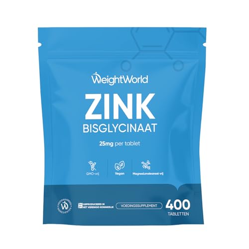 WeightWorld Zink tabletten - Zinkbisglycinaat - Ondersteunt de immuunfunctie