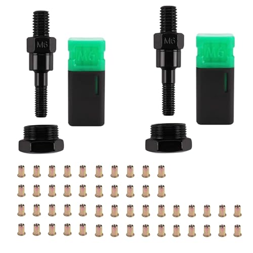 Wadayu 2PCS M6 Replacement Mandrel for Riveter and 50PCS Rivet Nuts, Hand Rivet Tool Accessories