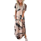 Lässiges Kleid Club & Night Out Cocktail formelle Arbeit Hochzeitskleider Damen Lange Kurzarm Split Maxi lose Tasche Sommer Swing Einfarbig Einfaches T-Shirt mit Taschen Mitgliedstag Vatertag Halloween Blumendruck Strand Midi Ausgestellt Böhmen Gedruckt Party Boho Flowy Off The Shoulder Rüschen Tank Frauen Mini Dredd Solid Gemustert Mode Vintage Retro Plus Size Abend Prom Brautjungfer Schwarz Weiß Rot XL XXL XXL XXL