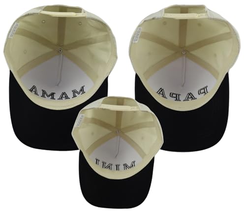 Image of Dad Mom Papa Mama Mini Trucker Hat for Men Women, Matching Parent-Child Cap