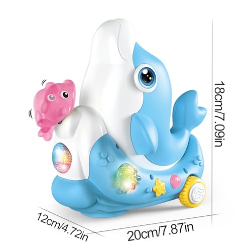 Générique Interactive Musical Dolphin, Light Up Crawling Toy, Walking Dolphin Toy, 18x20x12 cm, Musical and Light-Up Dolphin Toy Perfect for Kids’ Developmental Learning and Entertainment – Image 3