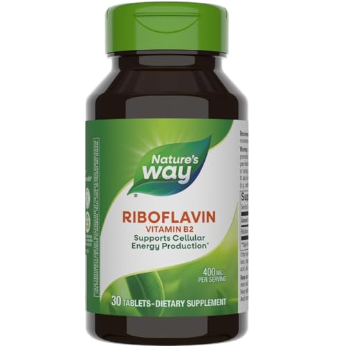 Nature's Way Riboflavin Vitamin B2, 400 mg per serving, Pack of 3