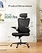 Marsail Ergonomic Office Chair: Office Desk Chair with High Back Mesh and Adjustable Lumbar Support Rolling Work Swivel Task Chairs with Wheel 3D Armrests and Headrest