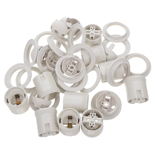 POPETPOP 10pièces Remplacement Douille Ampoule Prise Éclairage Base Lampe à Visser Pour Table Lustre Plafond Lampadaire Suspension