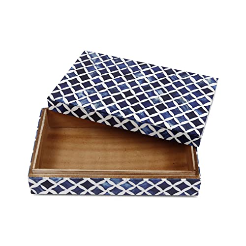 Handicrafts Home Decorative Storage Box with Lid, Moroccan Remote Control Holder Box, Wide Coffee Table Storage Organizer - Image 3