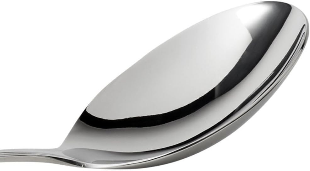 Soro Essentials- 18/8 Stainless Steel Simplicity Serving Spoon 3.0mm Set of 12- Serving Utensils Serving Flatware Cutlery Kitchen Tableware Buffet Serving Utensils for Home Kitchen and Restaurant