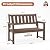 ACUEL 50" HDPE Weatherproof Outdoor Bench Patio Seating, Mocha Brown 2 Pack