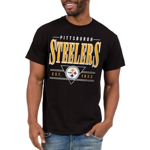 Pittsburgh Steelers NFL Established Retro - Adult Short Sleeve Fan T-Shirt for Men & Women