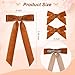 3PCS Velvet Hair Bow Brown Hair Ribbon Clips for women Girls Fall Alligator Hair Clips Hair Accessories Toddlers Kids Teens