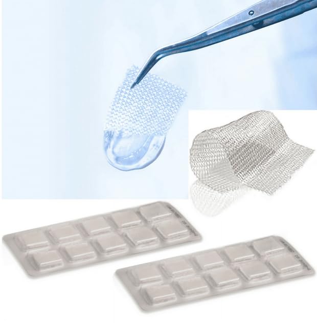 20 piezas gasa dental tópica 4 capas blanca 0.75" x 0.75" gasa estéril hemostática miniatura 2