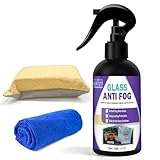 Glass Anti Fog Spray for Car Windshield, Interior Glass, Mirrors & Windows – Long-Lasting Defogger Prevents Fogging for Clear Vision, Safe Driving & Crystal Clear View – Easy to Use – 150ml / 5oz