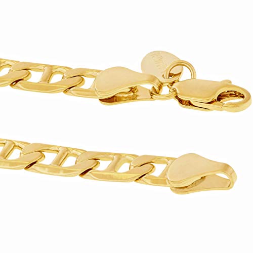 LIFETIME JEWELRY 6mm Mariner Link Chain Anklet for Women & Men 24k Gold Plated (11) - Image 6