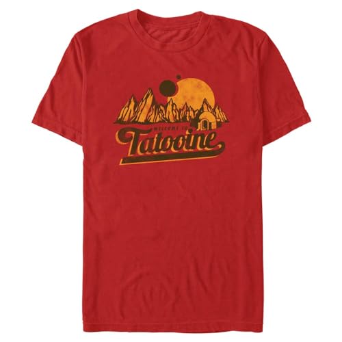 T-shirt Star Wars Tatooine Rouge XXL Le Cadeau Idéal pour les Fans