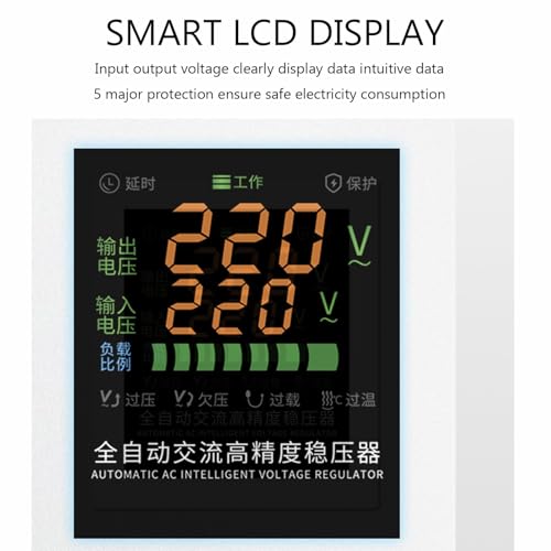 Estabilizador automático de voltaje, regulador de CA de alta precisión para uso industrial y resistente, pantalla LED