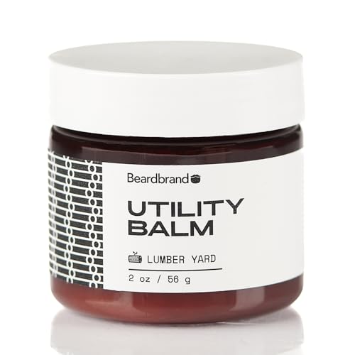 Beard Balm for Men - Travel Pack - Supports Thicker Beard, Lumber Yard Scent, Natural Ingredients Butter Reduces Dryness & Enhances Look - 2 oz