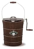 White Mountain Hand Cranked Ice Cream Maker with Appalachian Series Wooden Bucket, 4 Quart (PBWMIMH412-SHP)