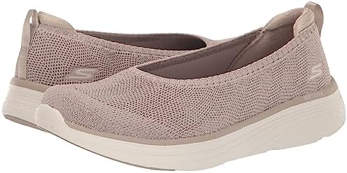 Skechers Women's MAX Cushioning LITE-Knit Ballet Flat, Taupe, 9.5 | Image 6