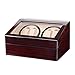 Remontoir à Montres Automatiques, Ecrins pour Montres Automatiques, Boîte de Rangement Silencieux pour 4 Montres + 6 Stockage
