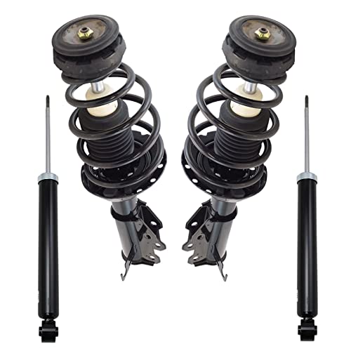 Image of TRQ Front and Rear Complete Strut Assembly & Shock Absorber Kit Complete Strut & Coil Spring Assembly Compatible with 2013 Chevrolet Malibu