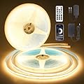 Aclorol COB LED Strip Lights 100FT 3000K 24V Dimmable Warm White LED Light Strip with Remote and App Control Flexible Tape Light for Bedroom Shelf Cabine Closets Garages Kitchen (2Rolls of 50FT)