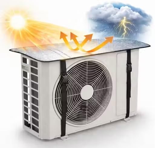 Image of Split Ac Cover Outdoor Unit Cover Polyester | Heat-Insulated, Weather-Resistant Protection | Extend AC Lifespan & Boost Energy Efficiency ac outdoor unit protector (PANI WALA OUTDOOR)
