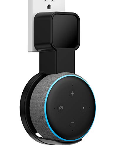 Outlet Wall Mount Holder Compatible with Dot 3rd Generation, A Space-Saving Solution for Your Smart Home Speaker, Clever Dot Accessories with Built-in Cable Management Hide Messy Wires