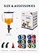 SMART JERRY - Spill-Proof Engine Oil Funnel Kit｜Oil Change Funnel w/ 12 Adapters & 2 Magnetic Adapter Organizer Boards｜Transparent Body w/Scale & Shut-Off Valve｜Universal Fit