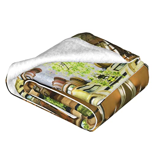 Couverture de canapé imprimée plaid lit doux et couverture de climatisation camping
