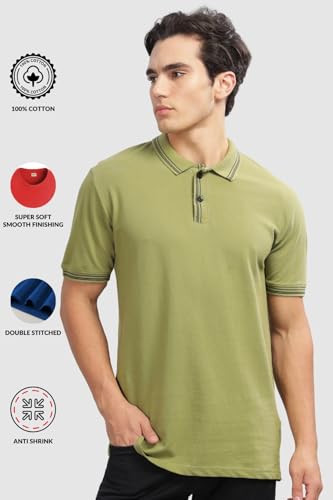 Image of ADRO Polo T Shirt for Men | Black Polo T-Shirt | 100% Cotton Polo Tshirt | Regular Fit Polo| Available in Plus Size Polo