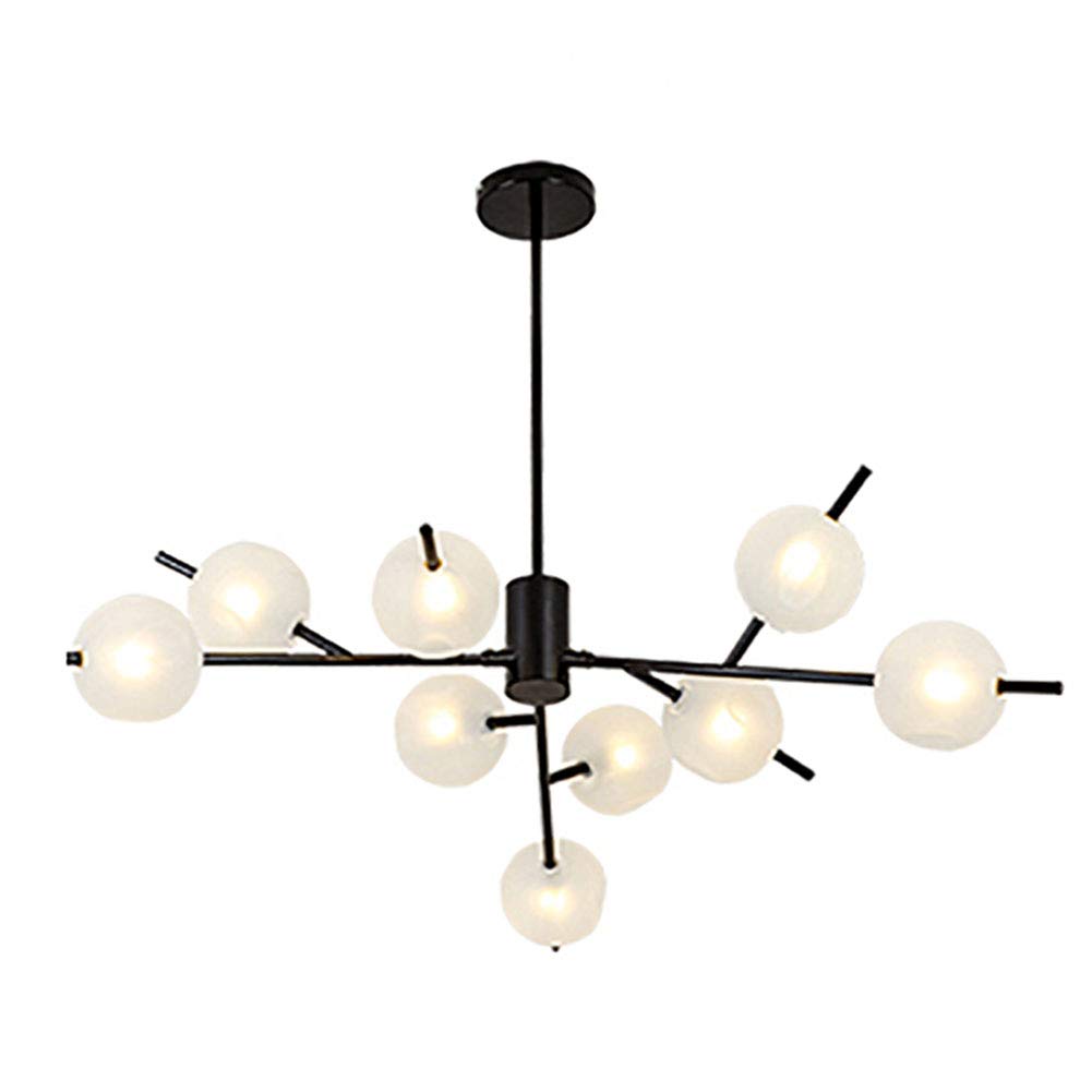 KXEcoLife Simple Atmosphere Branches Magic Beans Chandeliers,Dining Room Home Living Room,G9 Nordic Postmodern Chandeliers-Black. 9 head