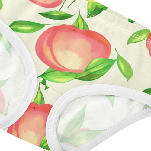 Cute Peaches Beige Toddler Underwear Floral 2t Cotton Little Girl Panties Artistic Kids Briefs Undies4