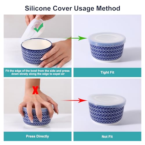 image for Selamica Ramekins with Lids 4 oz Oven Safe, Creme Brulee Ramekins Souf