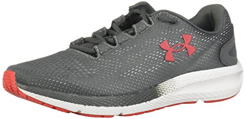 (アンダーアーマー) Under Armour チャージド パースート2 ランニングシューズ メンズ, ピッチグレー(302)/バーサレッド, 29.5 cm