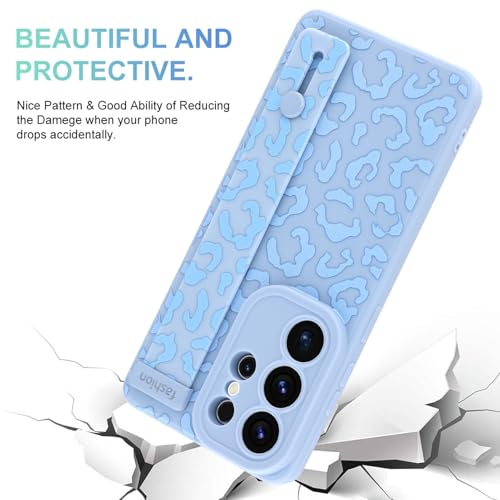 Image of Compatible with Samsung Galaxy S26 Ultra Case with Strap Wrist Blue