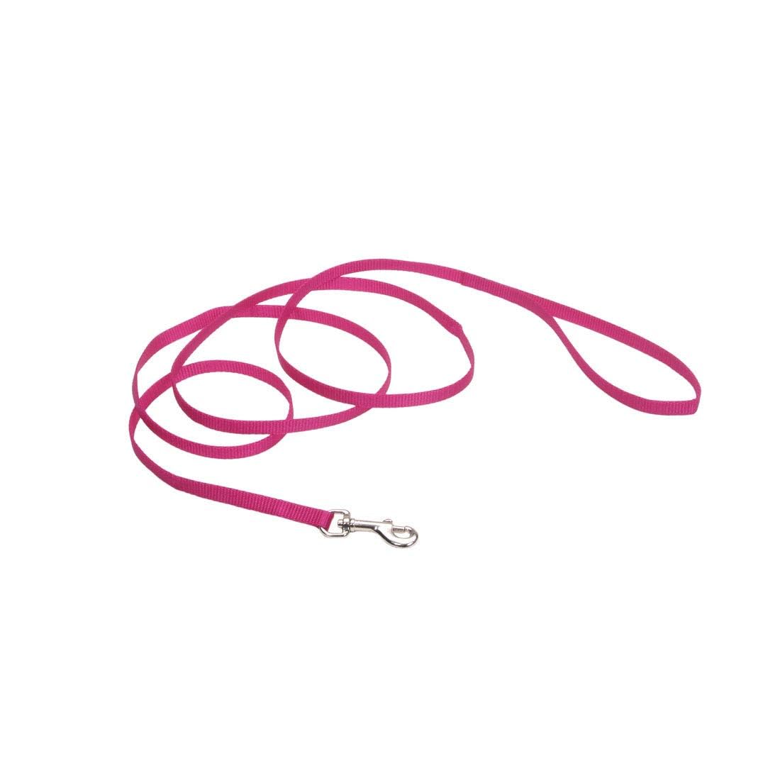Coastal Pet Single-Ply Dog Leash - Sturdy Pet Leash - Comfortable & Stylish - Resists Fraying - Vibrant & Fade-Resistant Color - Pink Flamingo, 3/8" x