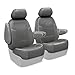 Coverking Custom Fit Center 50/50 Bucket Seat Cover for Select Mazda 5 Models - Genuine Leather (Gray)