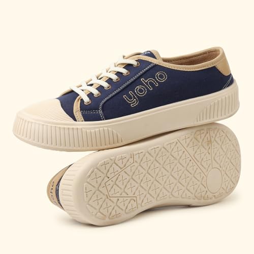 Image of YOHO Canvas CZ Sneakers for Women | Lightweight Casual Shoes | Everyday Comfort, Breathable Fit, Durable Grip Sole, Versatile Slip-On or Lace-Up Style, Trendy