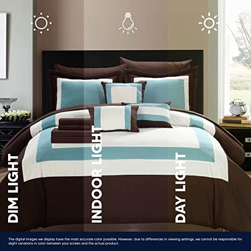 Chic Home 10-Piece Bed In A Bag Comforter Set, Brushed Microfiber,Shams, Decorative Pillows And Sheet Set Included, King, Gold #TOP6