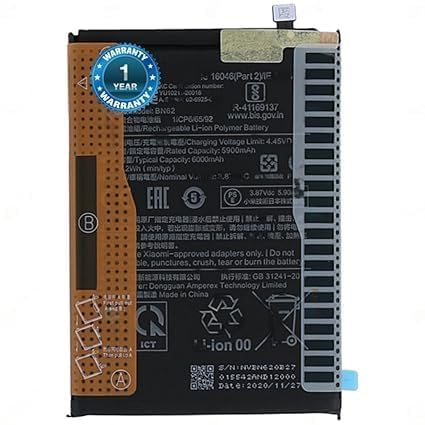Image of Original BN62 Battery for Redmi Note 9, Poco M3 Battery with 1 Year Warranty *** (G94)