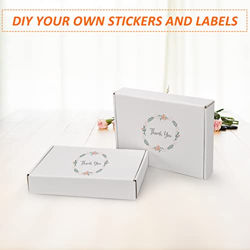 Image of HORLIMER 11x8x2 inches Shipping Boxes Set of 25, White Corrugated Cardboard Box Literature Mailer