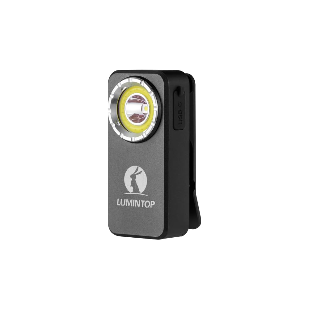 LUMINTOP F01 Pro EDC Flashlight - 500 Lumens Rechargeable Clip-on Light with Magnetic Base and 6 Lighting Modes for Cycling, Hiking, and Everyday Use