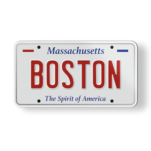 Imán decorativo estilo placa Boston 3.5"