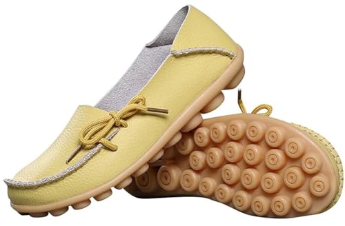 Image of Women's Leather Slipper Loafers Flat Shoes Slip-Ons