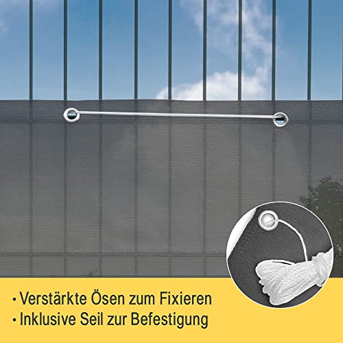 Balkon Sichtschutz Sol Royal SolVision HB2 HDPE 90×300 cm