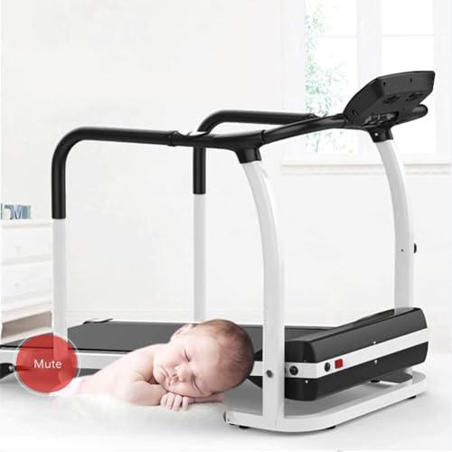 Image of Walking Treadmill with Long Handraill for Balance, Recovery Fitness Exercise Machine Foldable for Home Use Treadmill Walking Pad with Holder for Phone & Cup