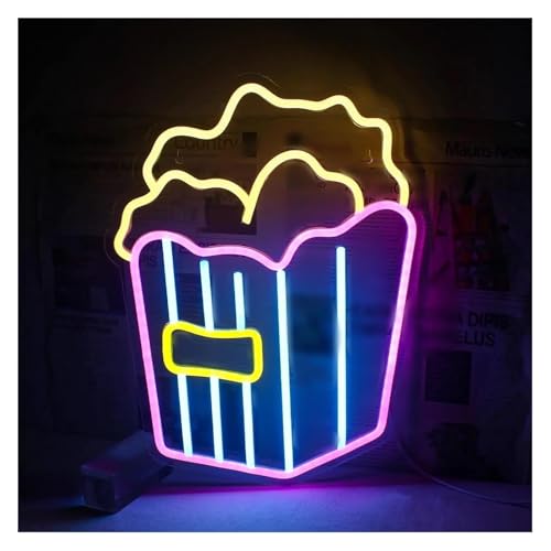 Enseigne lumineuse commerciale Popcorn avec lumière néon réglable design
