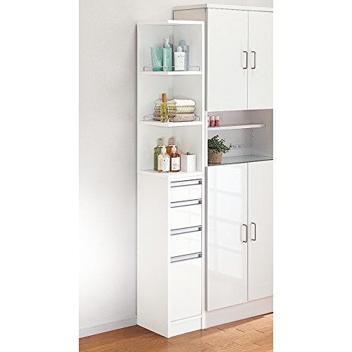 ディノス トイレ 洗面所 ランドリー収納 洗面所収納 隙間収納 取り出しやすい2面オープンすき間収納庫 奥行29.5cm・幅30cm