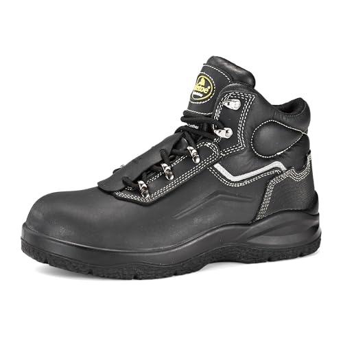 Asphalt Paving Work Boots –Cow Leather & Aramid Stitching Safety Boots 300℃ Heat-Resistant Flat Tread Outsole(Size 10)