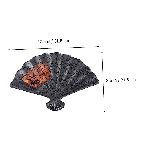 Plato de sushi estilo japonés cerámico negro miniatura 3