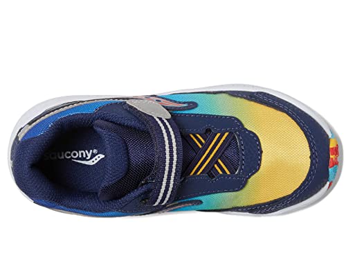 Saucony Ride 10 Jr Sneaker, Blue/Yellow, 4.5 US Unisex Little Kid2